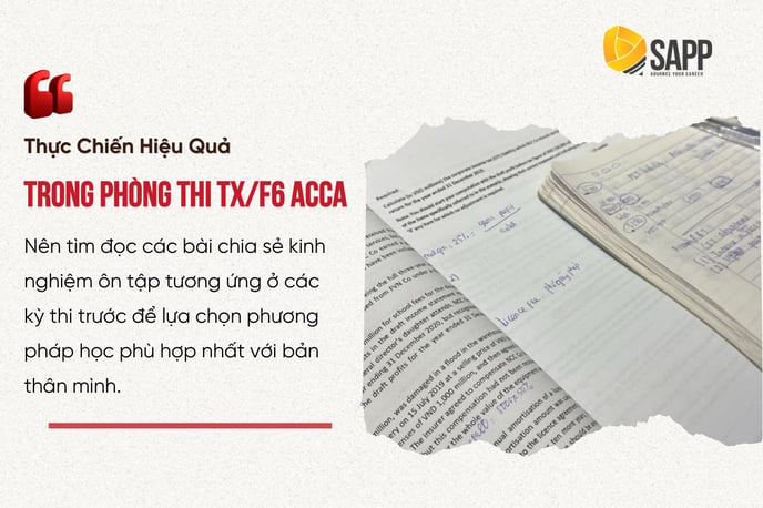 Kinh nghiệm thi TX/F6 ACCA - 1