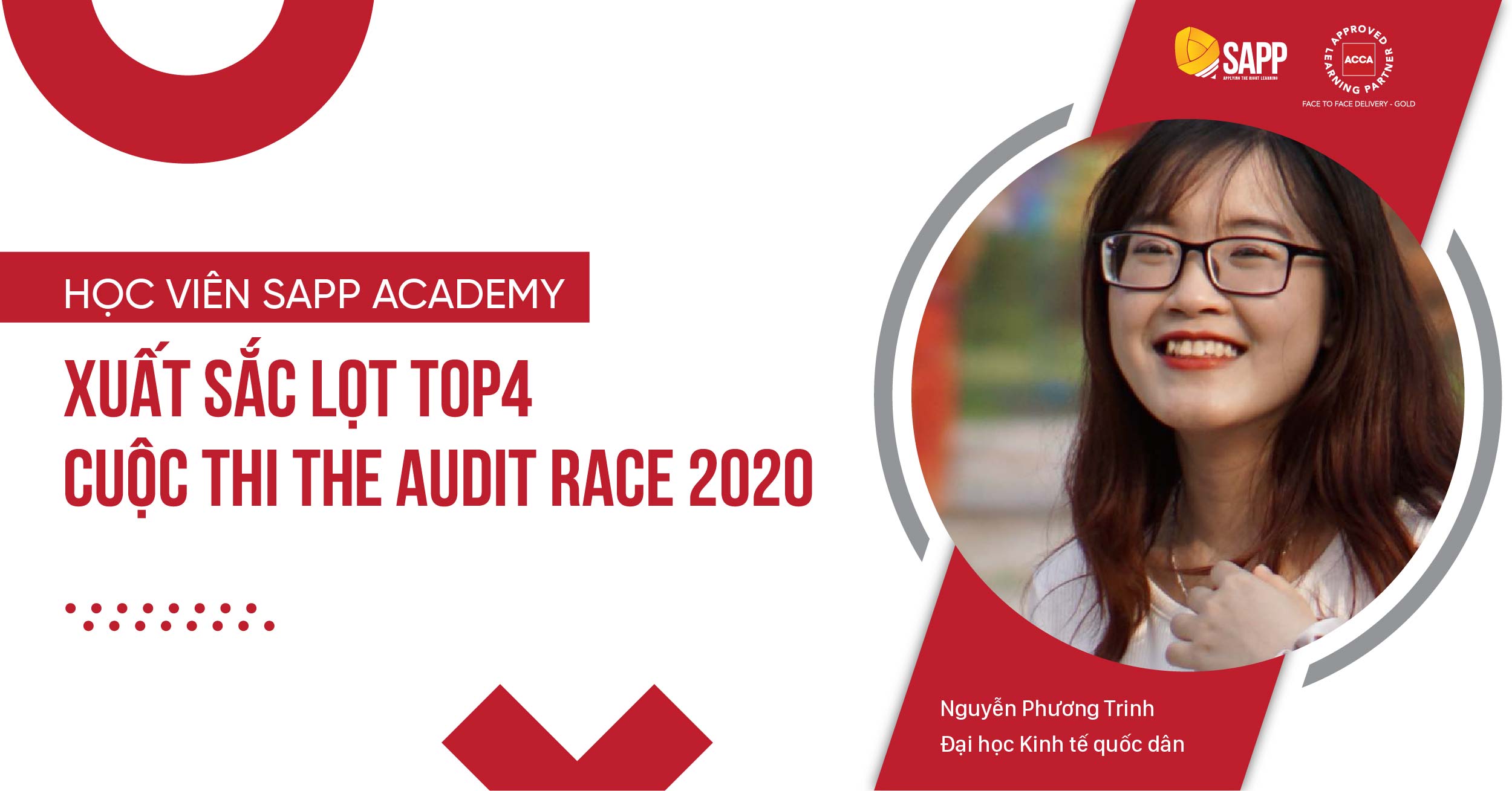 Phương Trinh - Học viên SAPP Academy xuất sắc lọt TOP4 cuộc thi The Audit Race 2020